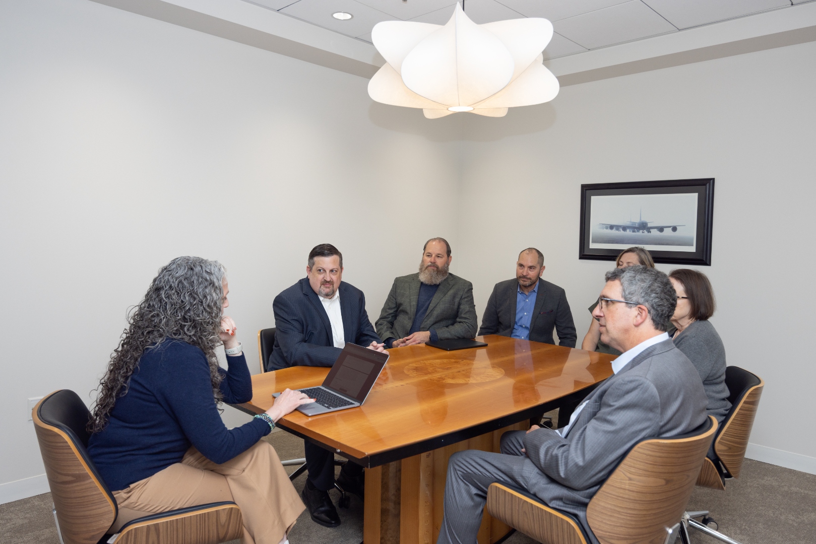 Team meeting in the SR-71 conference room